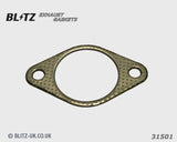 Exhaust Gasket - 31501 - 76mm Bore - 2 bolt fixing, 13mm x 104mm centres