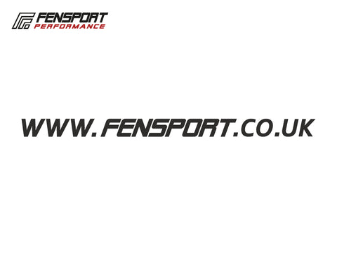 Grey WWW.FENSPORT.CO.UK Sticker (40cm X 2.4cm)