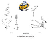 SuperPro - Front Anti Roll Bar Link Pin - Bush Kit - MR-S ZZW30 - SPF2092B-4K