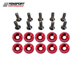 M6 Engine Dress Up Bolts - 10 Pack - Red